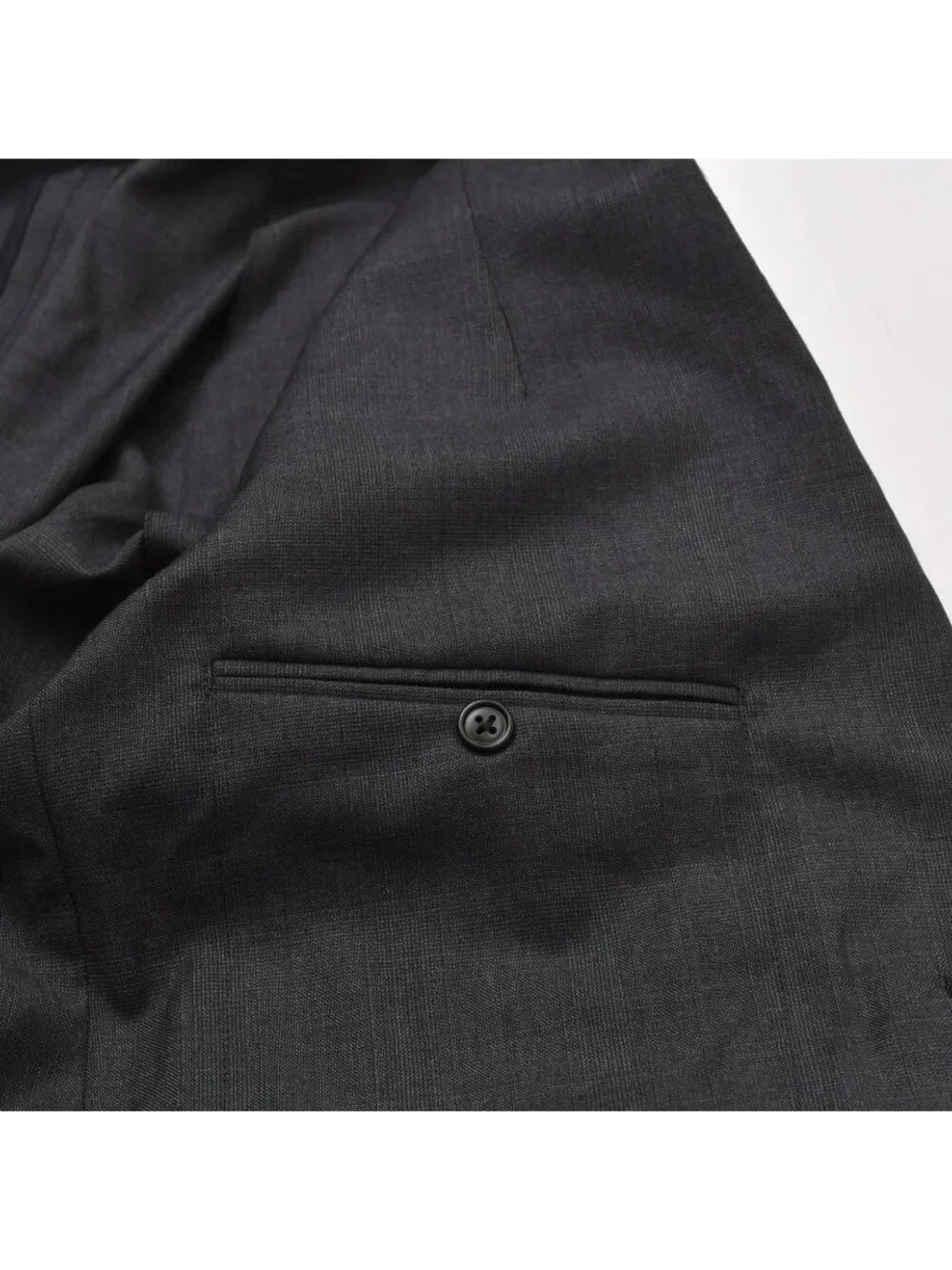 Hermes Set Suit Jacket Trousers Pants Gray Single Breasted